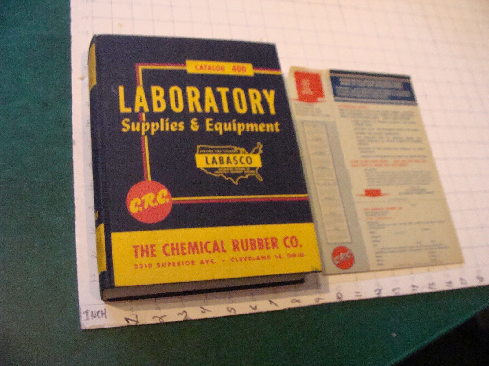 Orig Vintage C.R.C. Laboratory supplies & equipment w ASBESTOS; 1273pgs, 1958