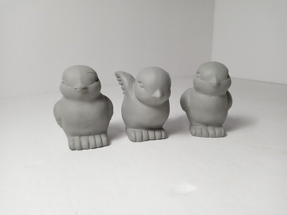 Set Of 3 Miniature Garden Dove Figurines 2\