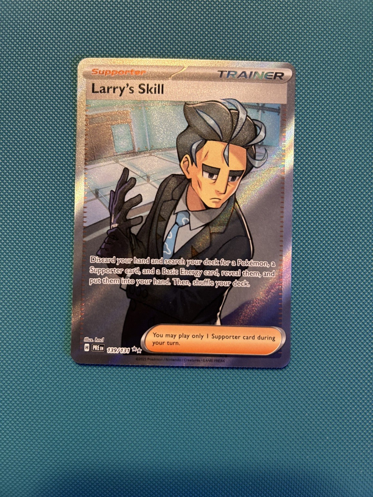 Pokemon Larry's Skill 139/131 Prismatic Evolutions Ultra Rare Trainer 2025 NM