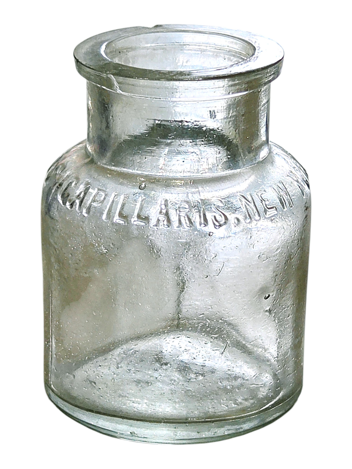 Antique 1890s T HILL MANSFIELD’S CAPILLARIS Embossed Hair Scalp Tonic Bottle NY Antique 1890s T HILL MANSFIELD’S CAPILLARIS Embossed Hair Scalp Tonic Bottle NY