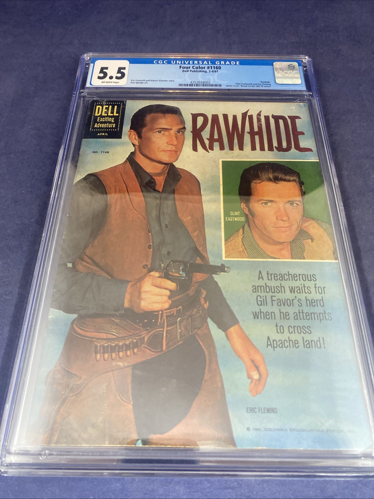 Four Color #1160 CGC 5.5 1961 Rawhide / Dell Clint Eastwood Cover