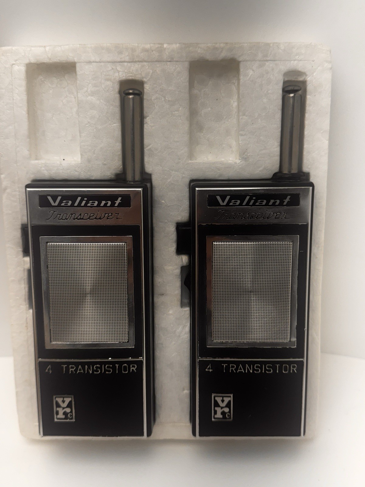 Vintage Valiant 4-Transistor Transceiver Pair Made in Japan – Parts Only