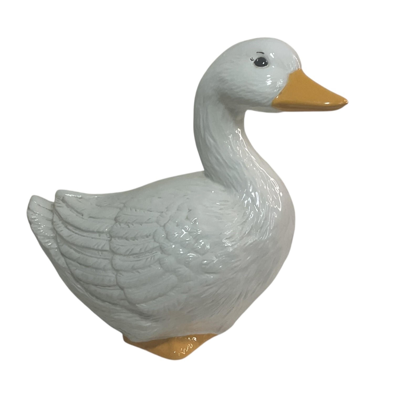 Vintage Scioto 1987 Ceramic White Goose Figurine Farmhouse Country Decor