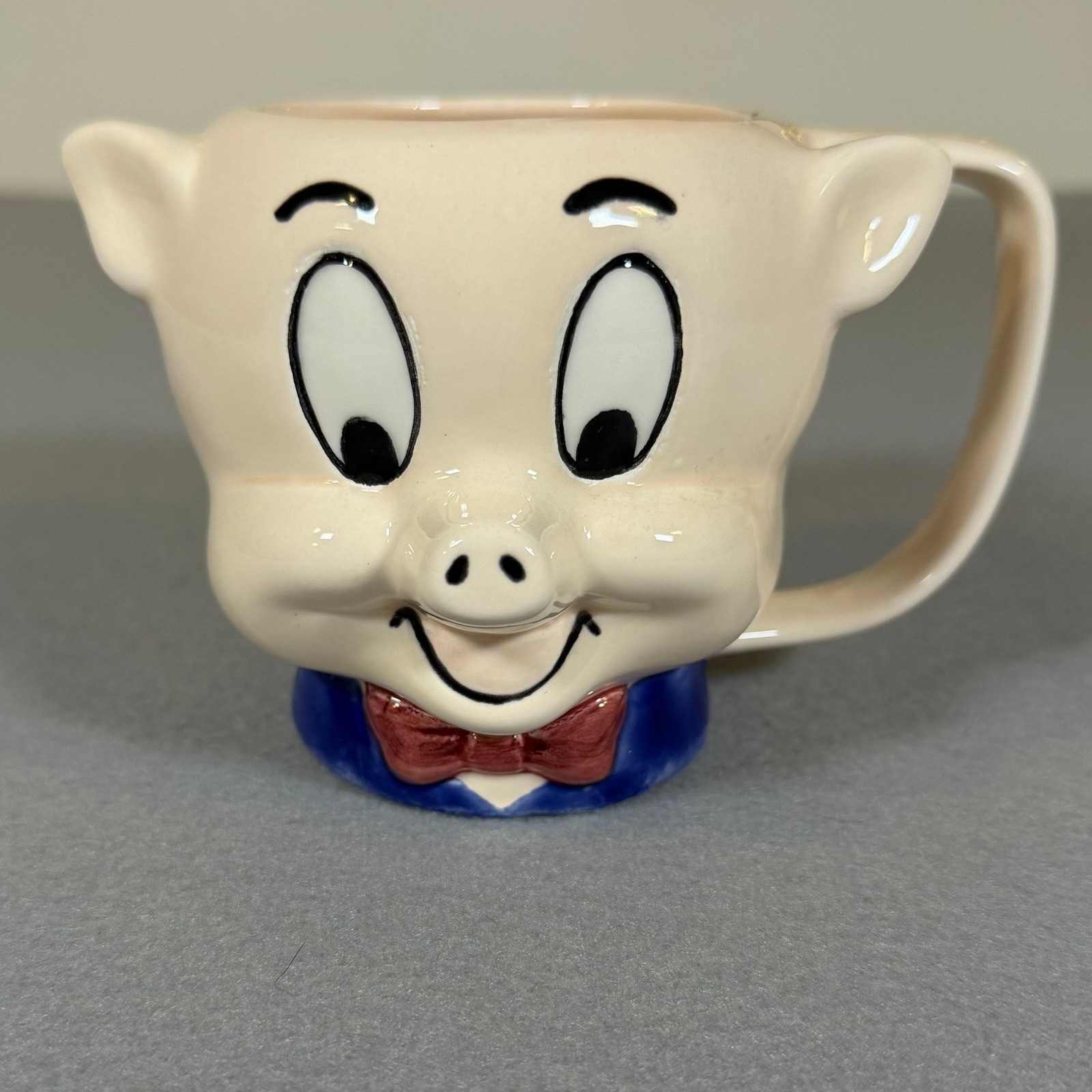 Vintage 1989 Applause Porky Pig Looney Tunes Ceramic Mug Warner Bros 660005
