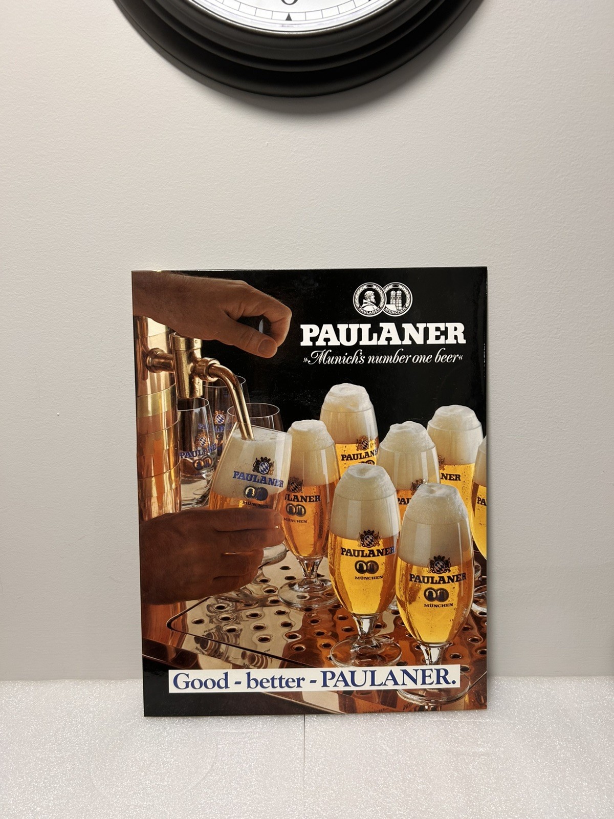 🍺 Vintage Paulaner Beer Sign – 12x15 Beautiful (Late 70s–Early 80s)-Heavy 🍺 Vintage Paulaner Beer Sign – 12x15 Beautiful (Late 70s–Early 80s)-Heavy