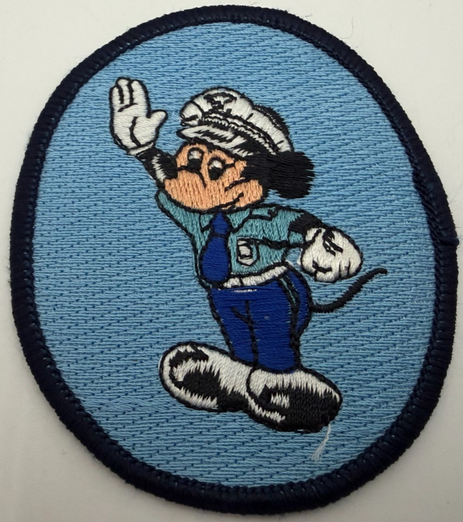 Rare Unused 1970s Mickey Mouse Security Guard Uniform Patch