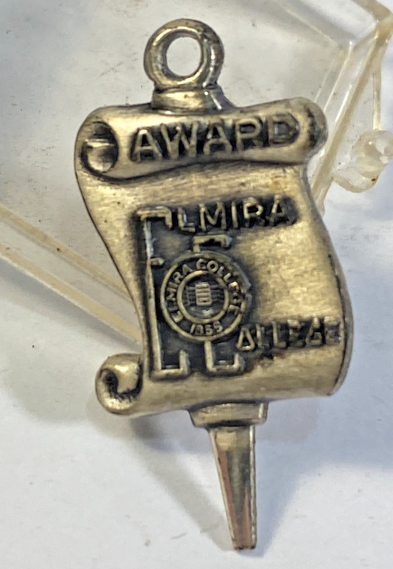 Vintage Sterling Silver Elmira College 1855 Award Pin