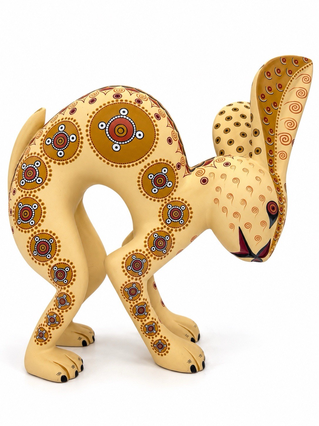 Jacobo & Maria Angeles Rabbit Alebrije Oaxaca Woodcarved Zapotec Figurine 2011