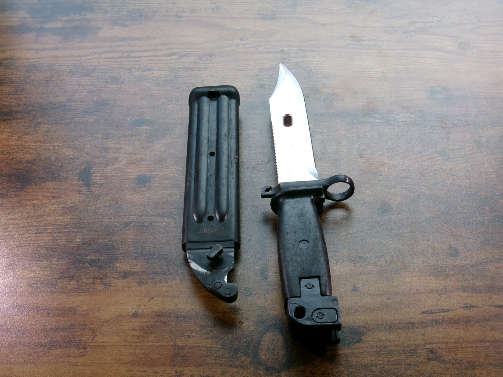 Yugoslavian Surplus M70 Bayonet w/ Sawback & Wire Cutter Scabbard