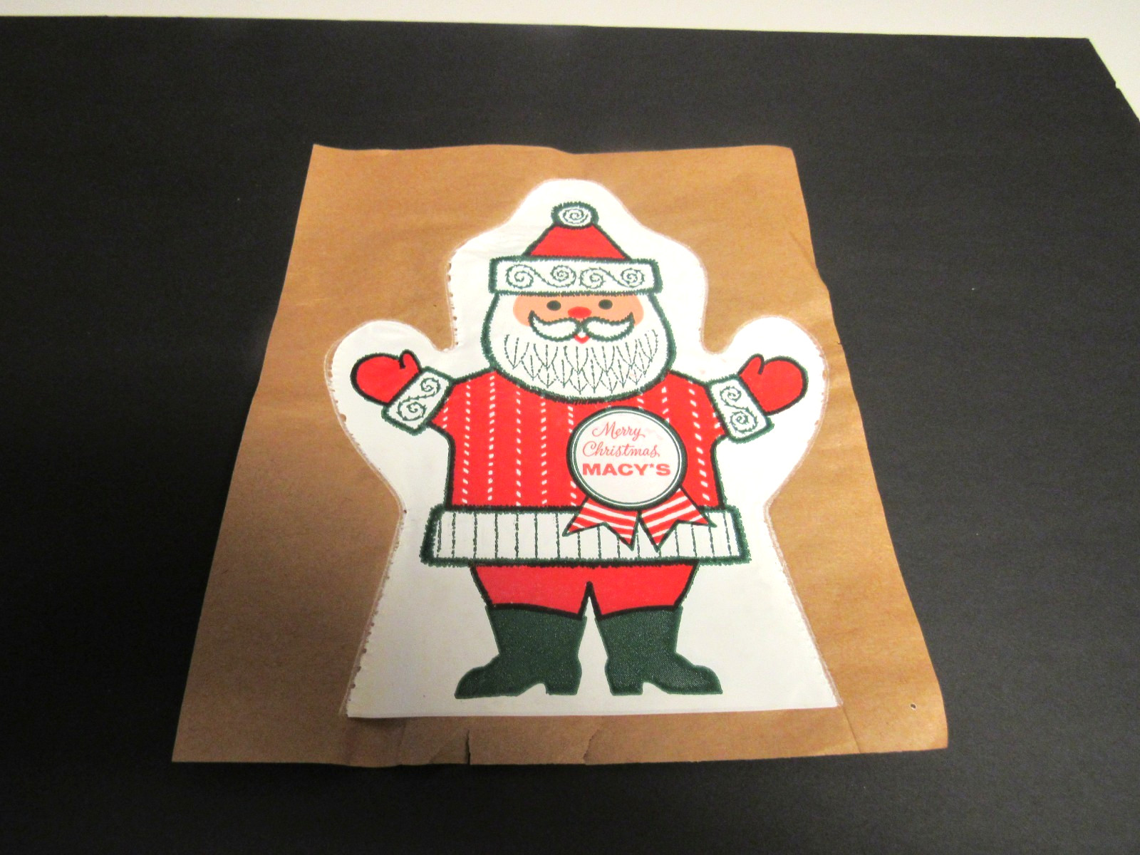 Vintage Macy\'s Dept. Santa Claus Give Away Plastic Hand Puppet