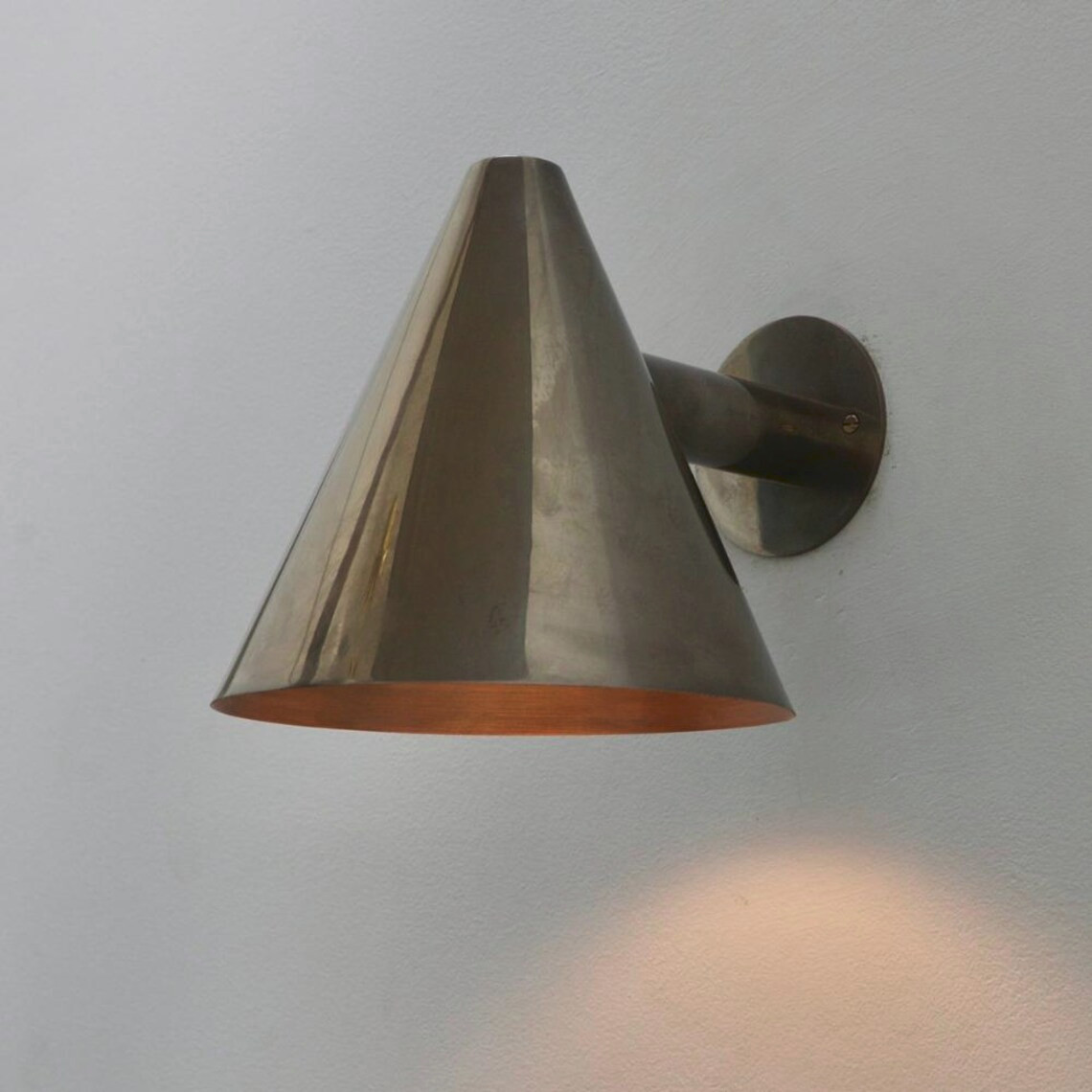 Modern Brass Mid Century Minimalistic Sconce Wall Light Perfect for Any Space.