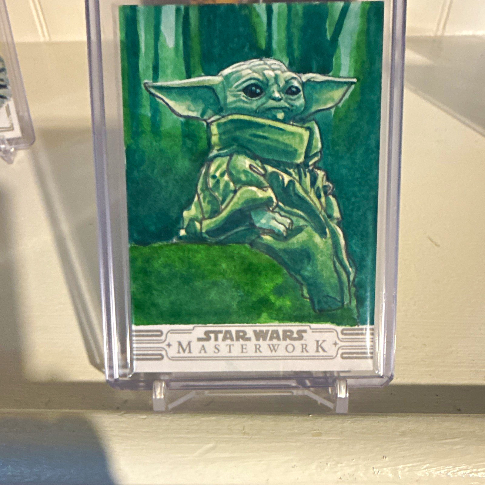 Topps 2025 Star Wars Masterwork Grogu 1/1 Sketch- by Leon Braojos