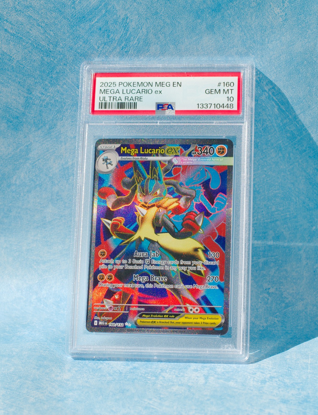 2025 Pokemon Mega Lucario ex Evolution Ultra Rare PSA 10