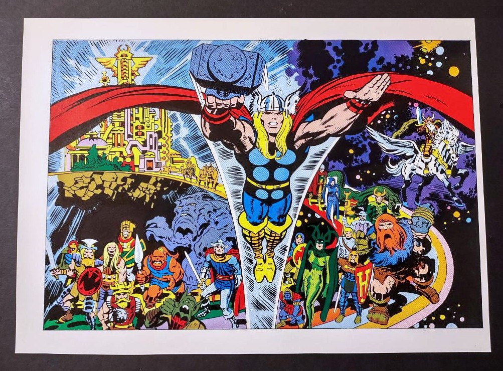 Original 1978 Kirby Thor Poster Pinup, Vintage Marvel Comics Avengers Superhero