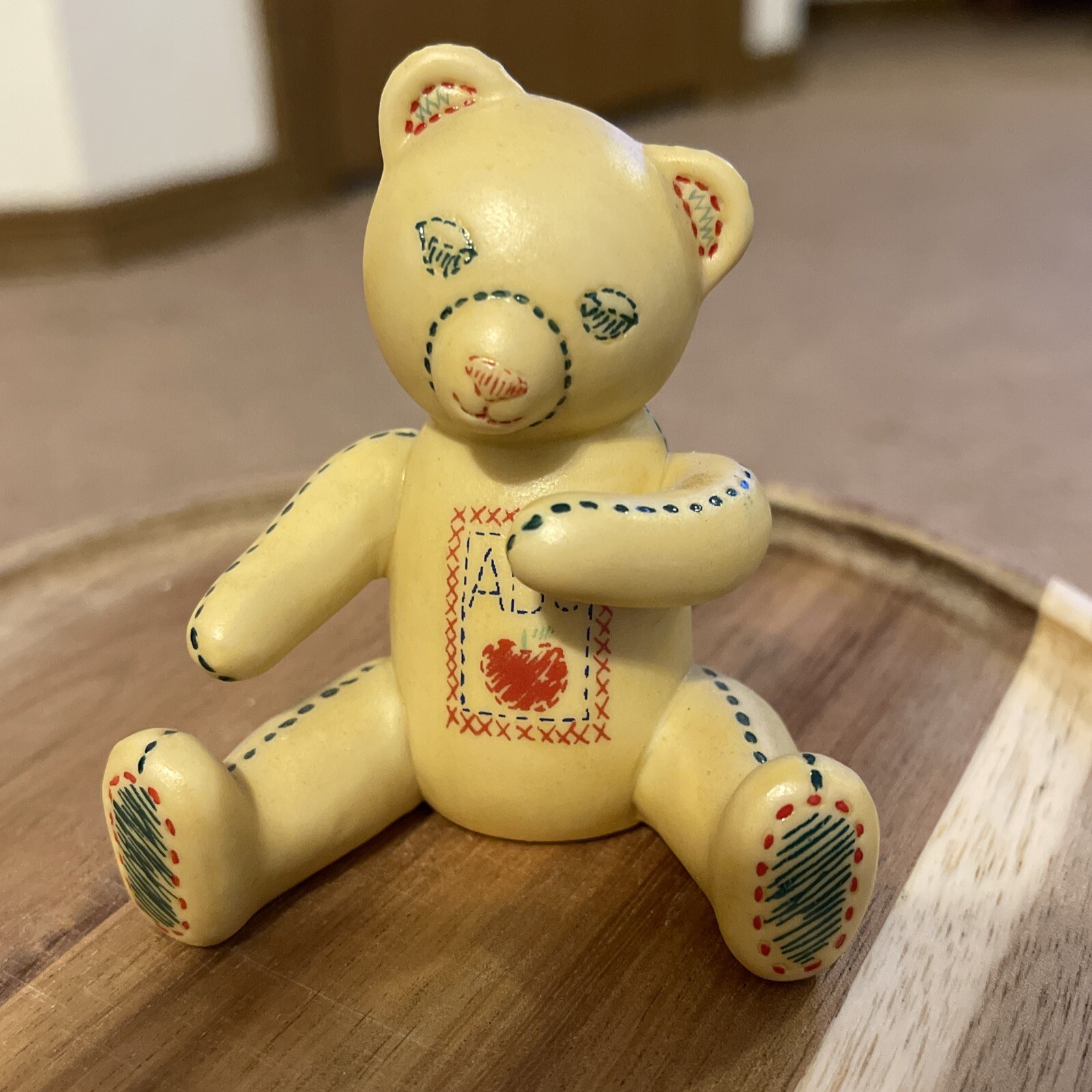 Franklin Mint Teddy Bear figurine americana collection Sampler  Bear