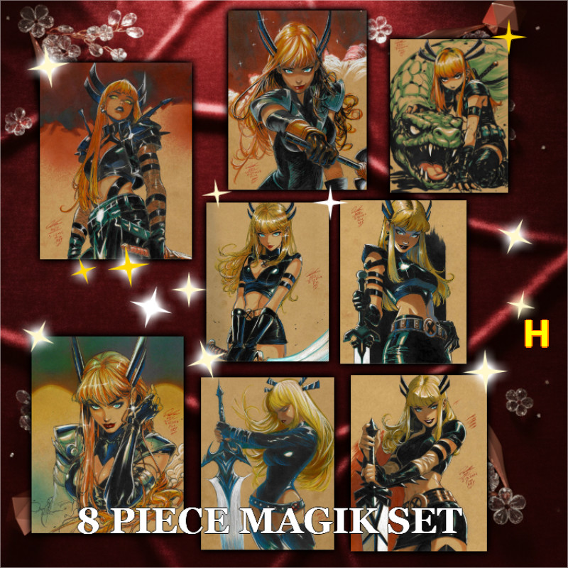 8PC SET MAGIK X-Men Theme Special Artist Edition Prints 8.5x11 Signed by Keyeske
