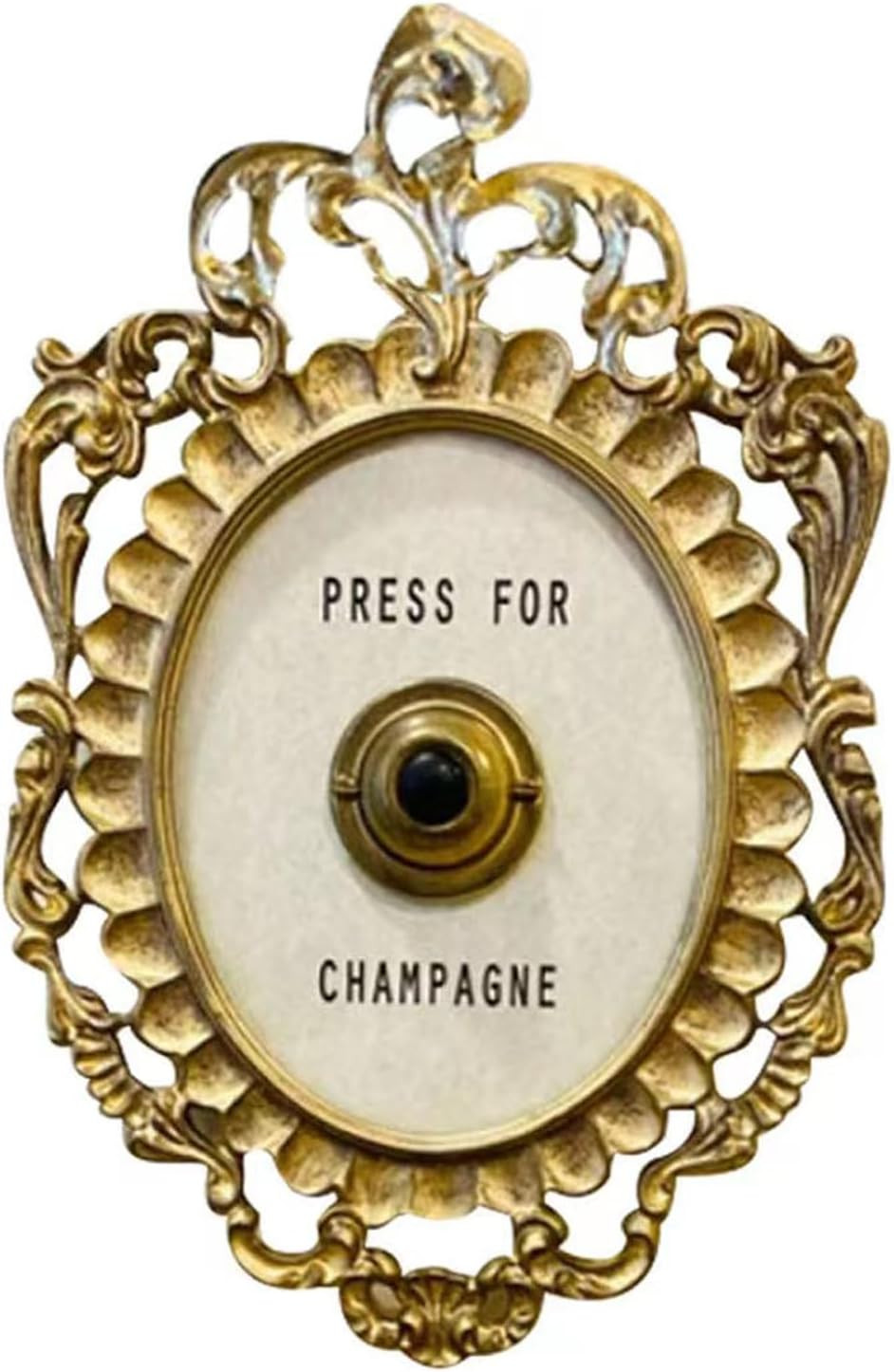 Press for Champagne Button - Door Ring Bell - Champagne Themed Decor | Wall