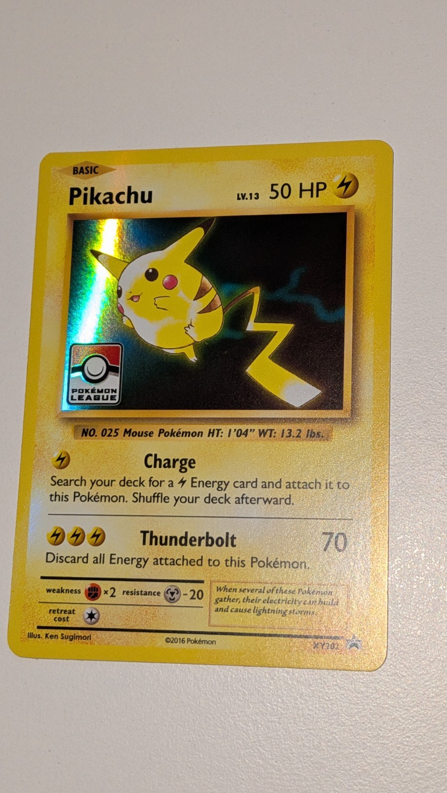 Pikachu Pokemon Card Pokemon League Promo Holo XY202