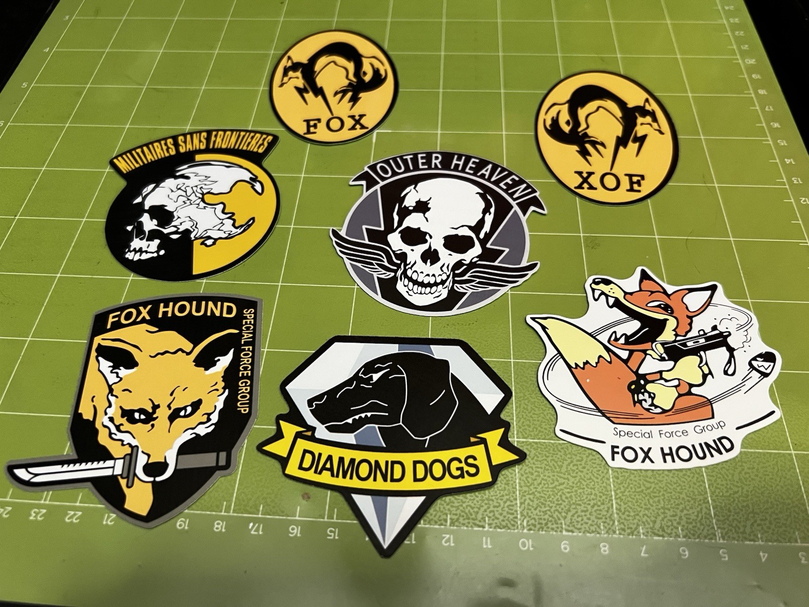Metal Gear Solid Snake, Foxhound, Big Boss, MGS Stickers - Set of  7 Stickers