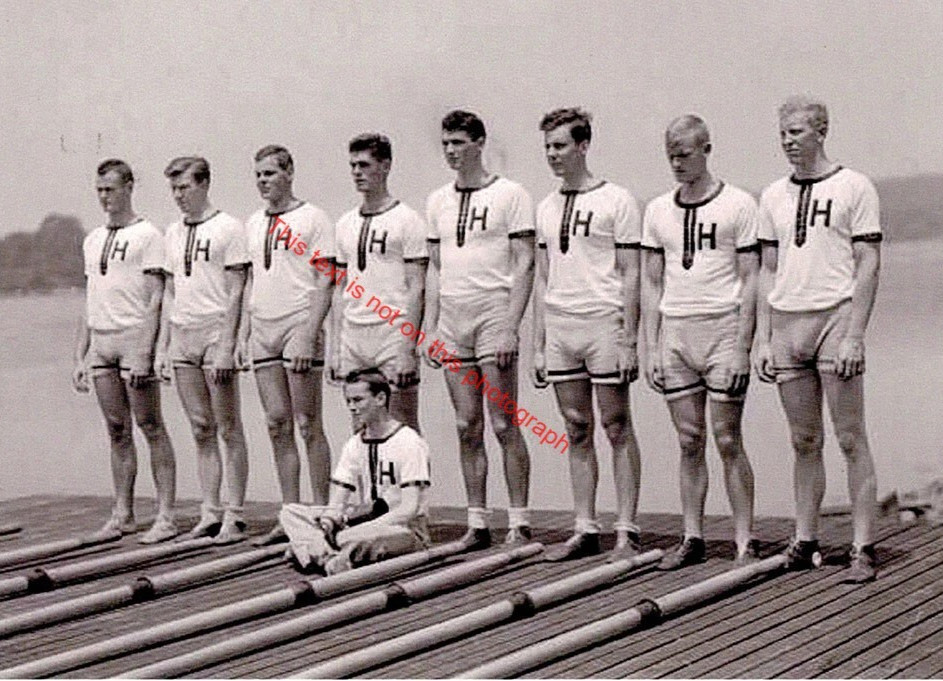 Harvard Crew Team Scullers Vintage 5x7 photo 1950s Gay Male Man Print M2342