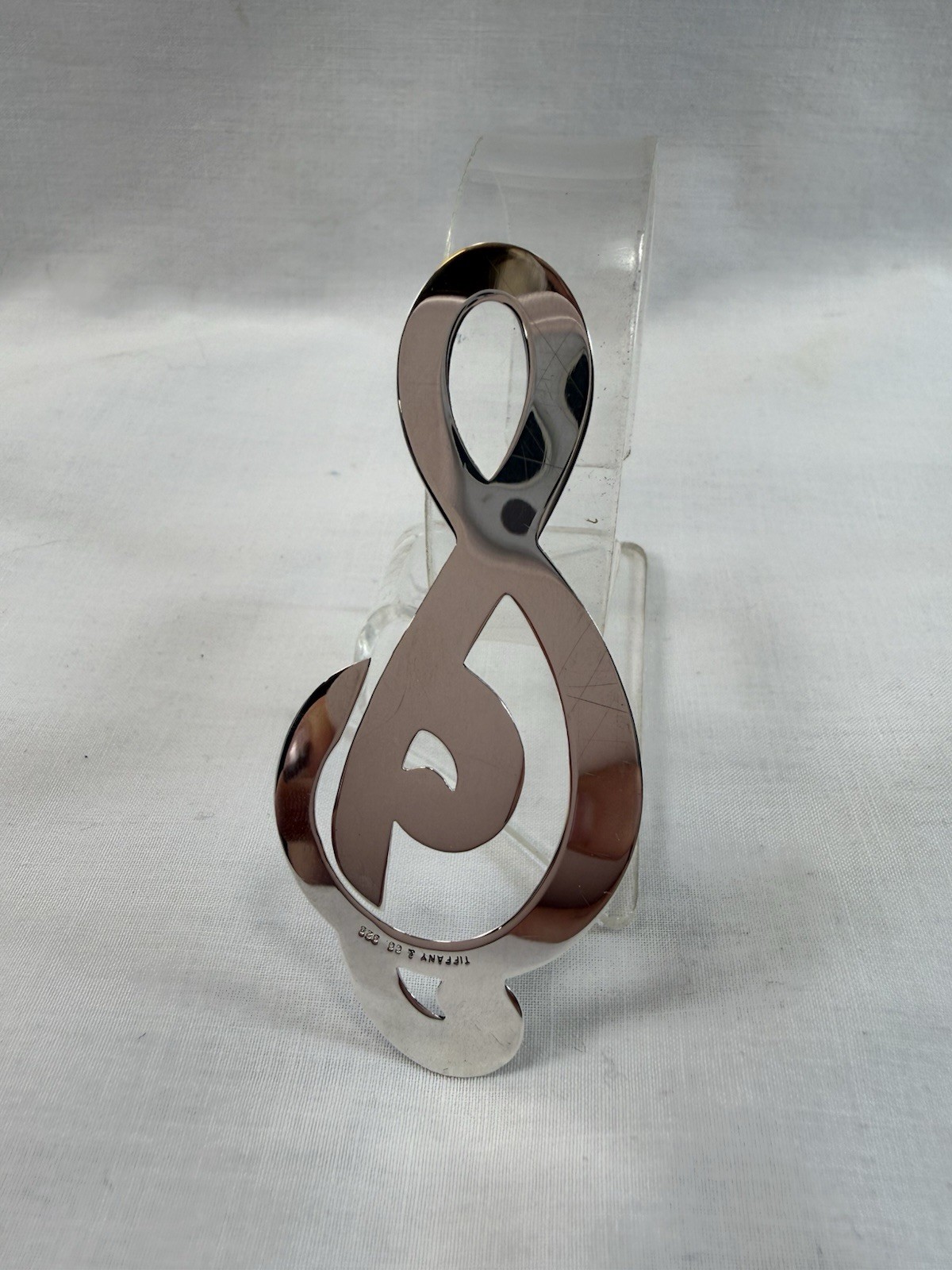 💥TIFFANY & CO. Sterling Silver G / TREBLE CLEF Bookmark MUSIC Theme GIFT IDEA