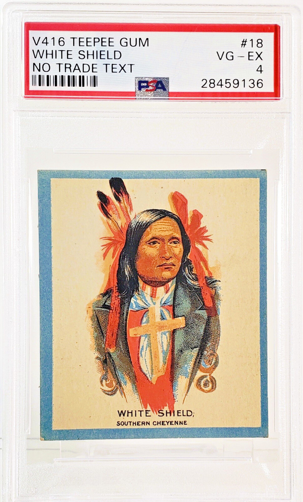 1933 V416 - TEEPEE GUM - CANADA - #18 - WHITE SHIELD -  PSA 4  VG-EX - NICE