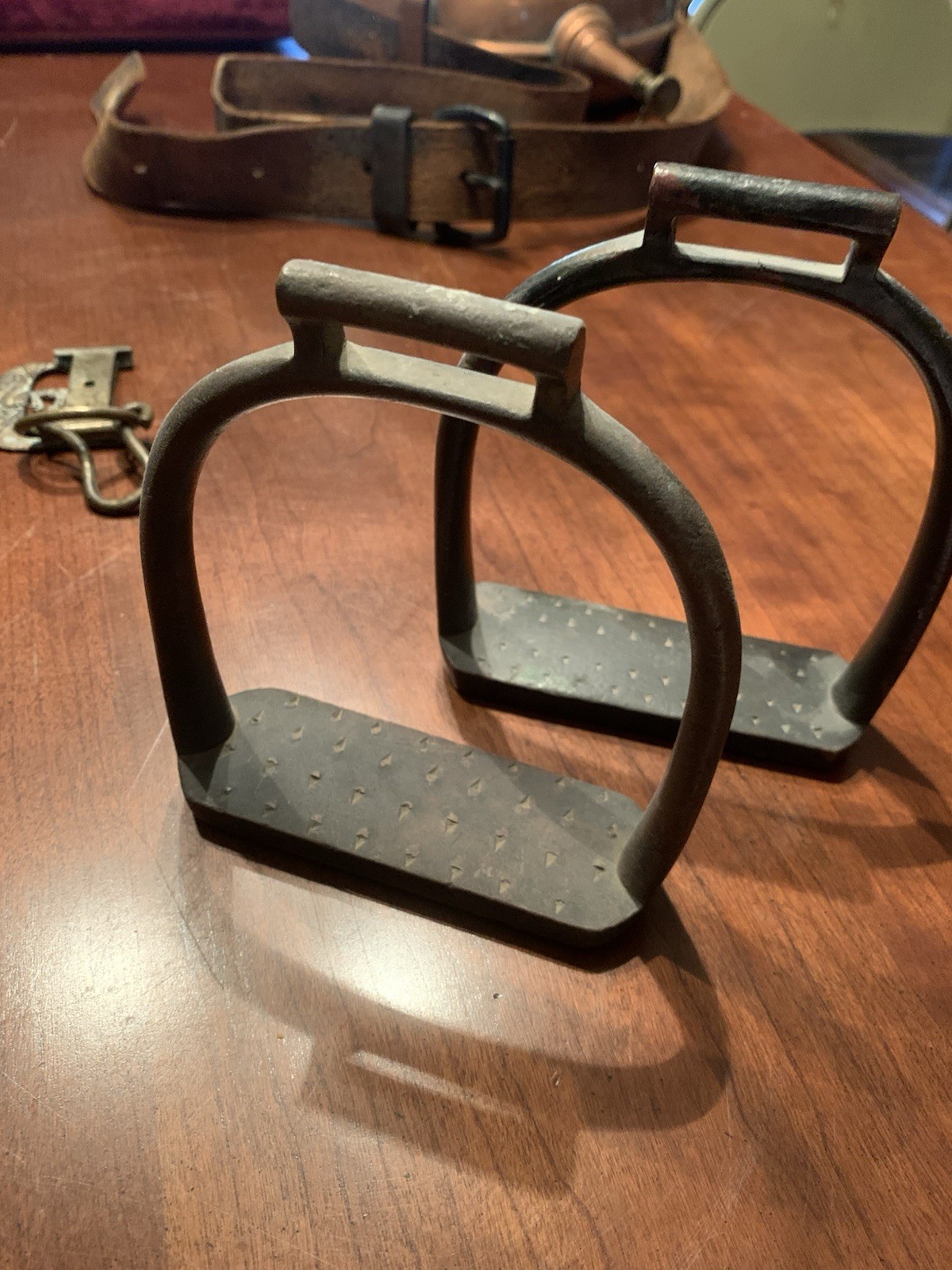 Original Civil War Pair Cast Brass M-1833 Artillery Stirrups…Rare