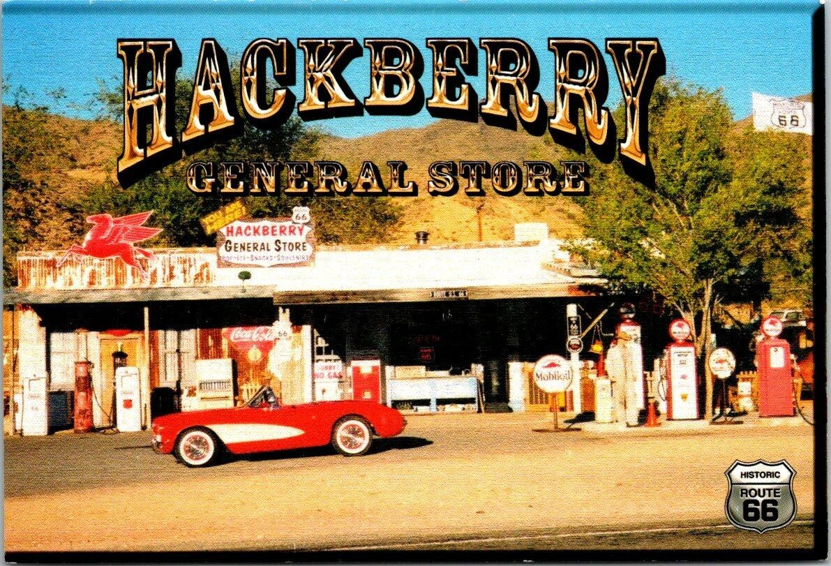 Vtg Hackberry GENERAL STORE Mobil Oil Gas Station Car Route 66 Postcard Unposted