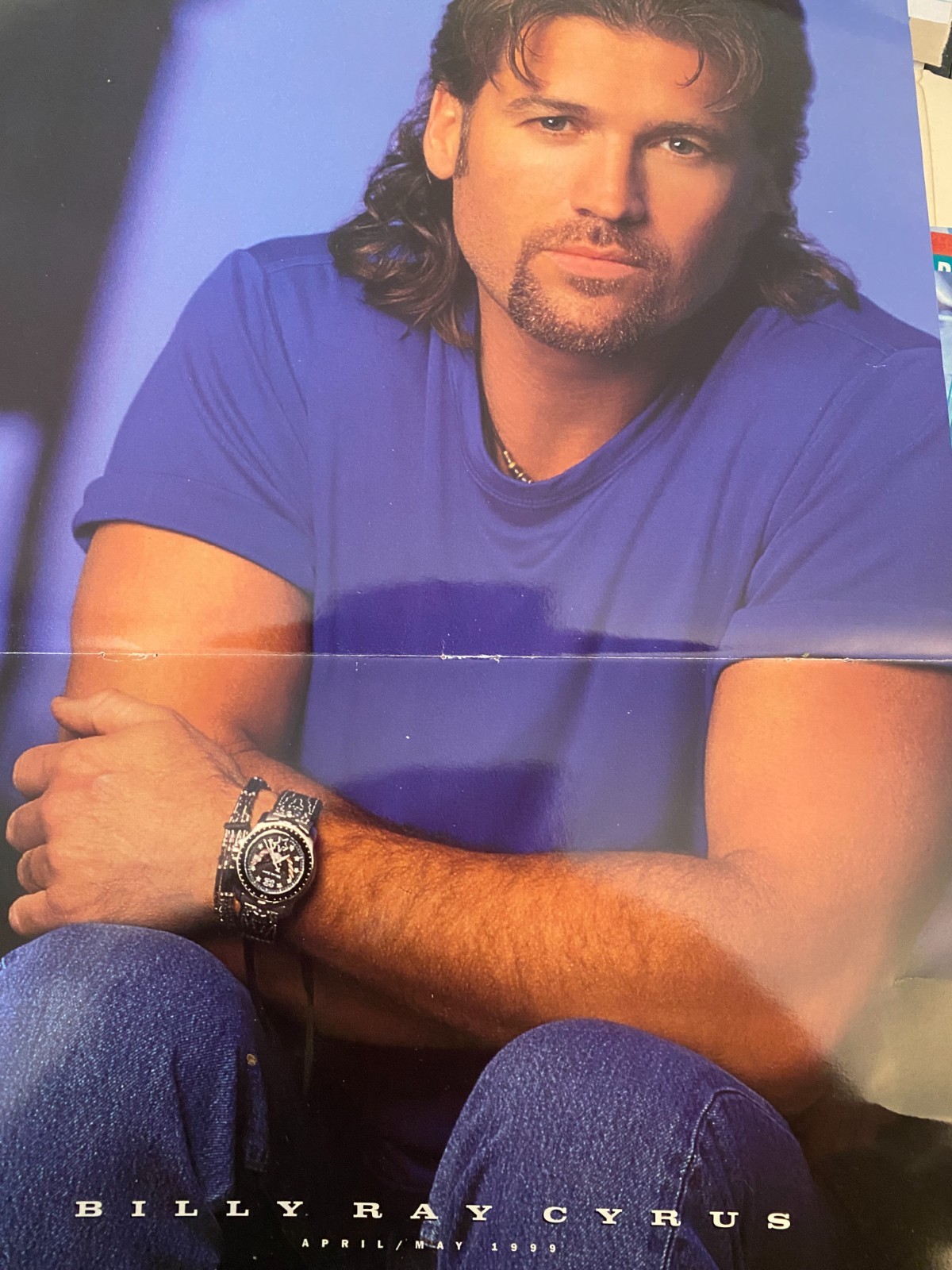 Billy Ray Cyrus, Two Page Vintage Centerfold Poster