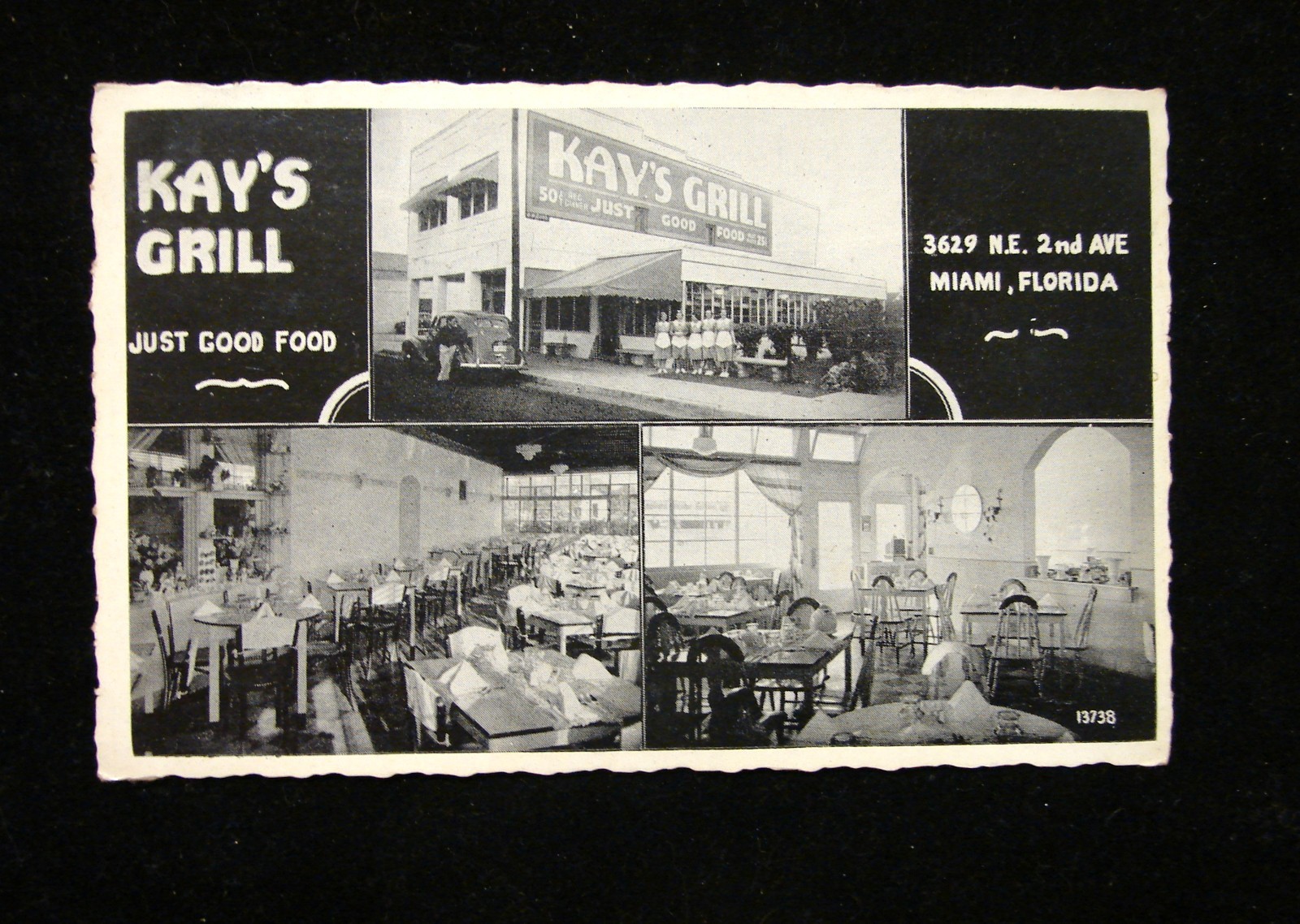 VINTAGE POSTCARD KAY\'s GRILL \