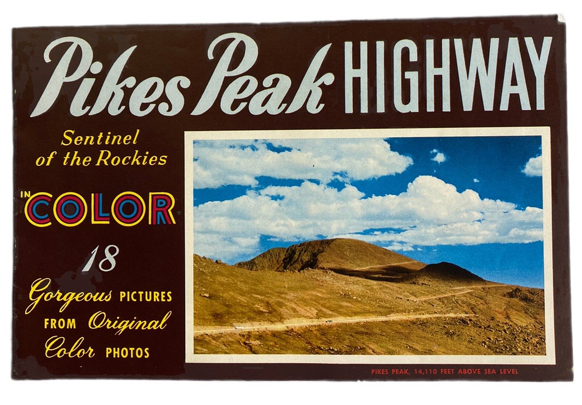 Pikes Peak Highway Colorado Springs CO Vintage 1950s Photo Booklet, HH Tammen Co