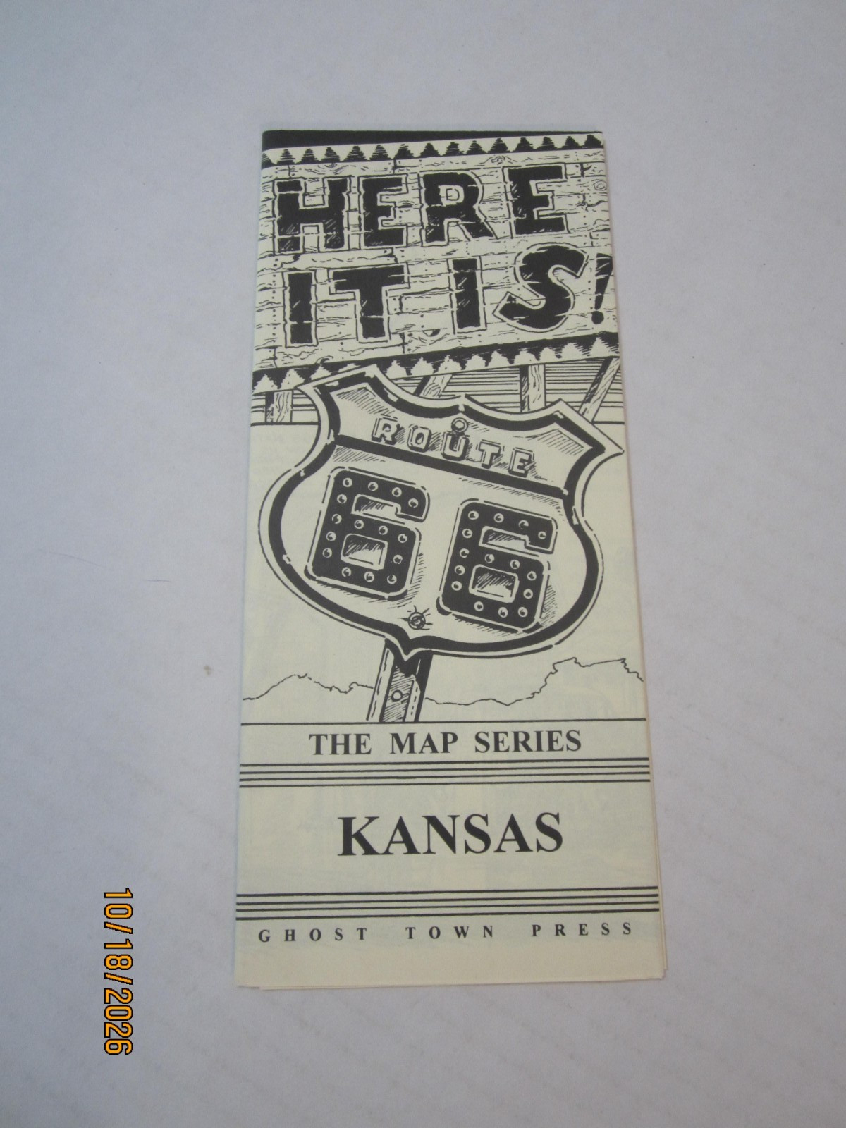 2000 Series Here It Is Route 66 Kansas Ghost Town Press Road Map Guide~HrcB