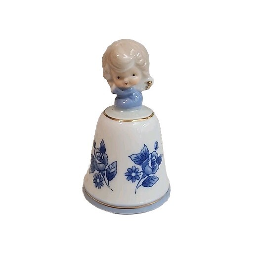 Little Angel Bell With Blue Flowers 4 1/2\