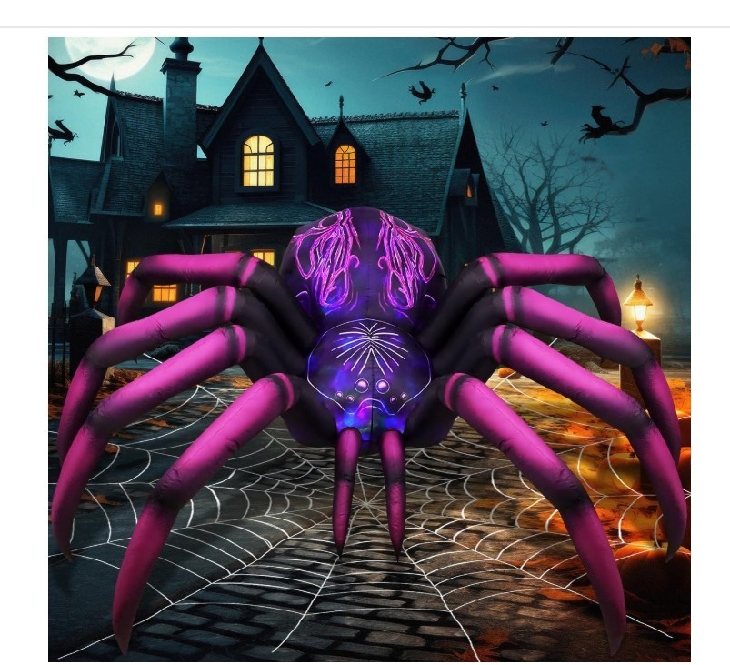 9 Foot Inflatable Purple Spider