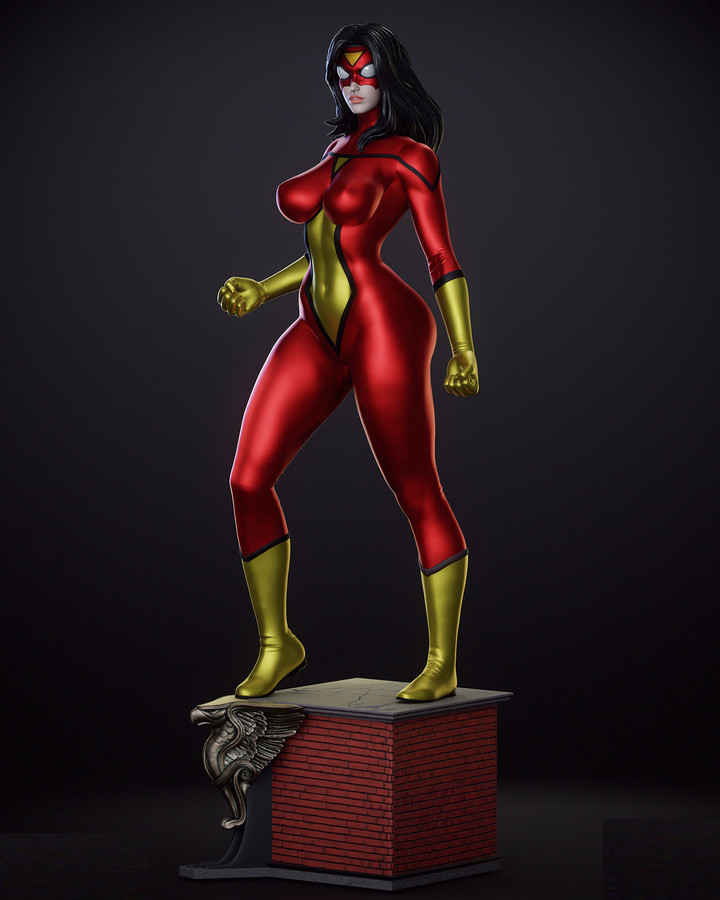 Spider Woman Resin Sculpture Statue Model Kit  Marvel Unpainted/Unassembled