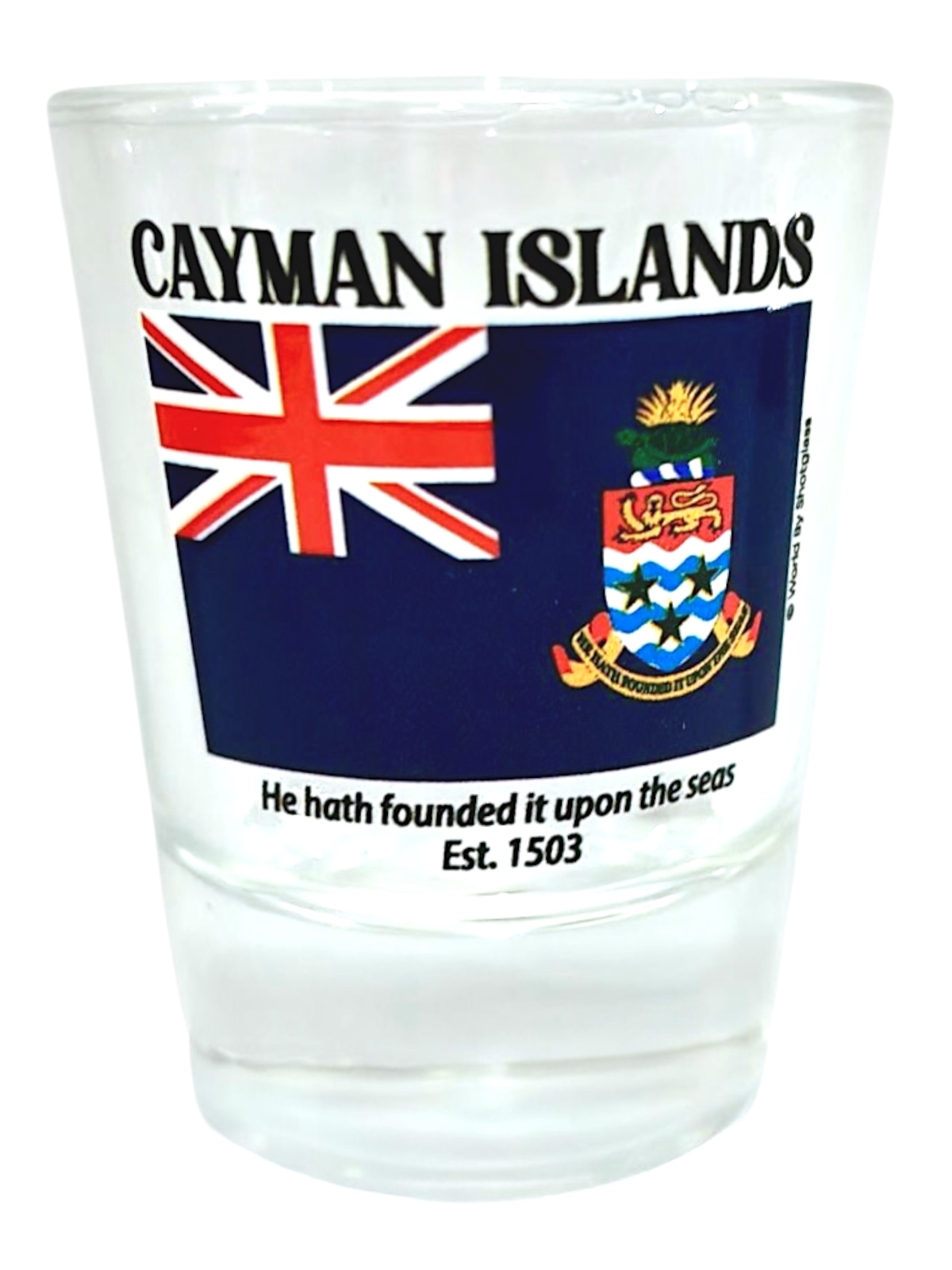CAYMAN ISLANDS FLAG SHOT GLASS SHOTGLASS