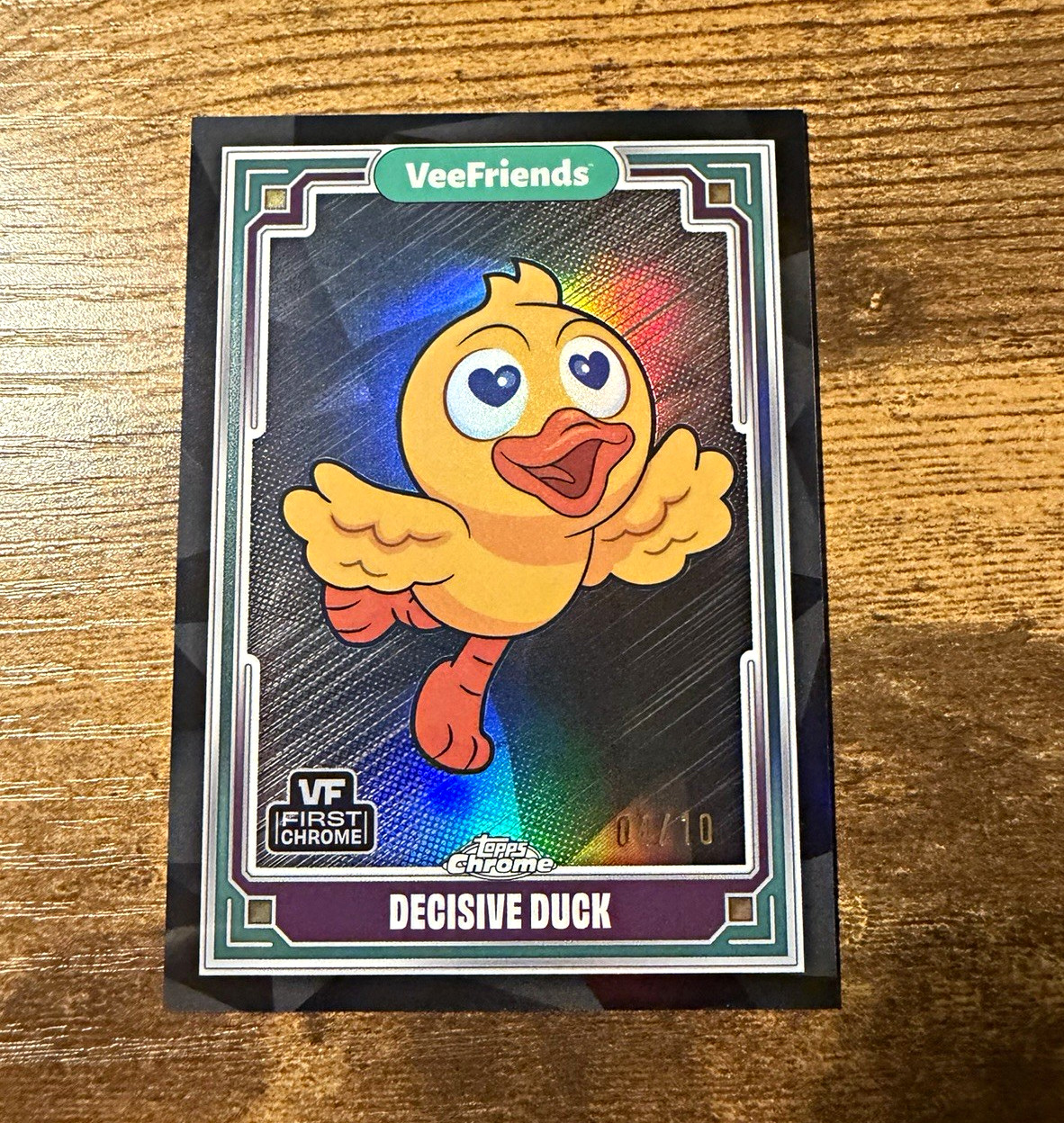 Topps Chrome VeeFriends 2025 Decisive Duck #14 Parallel 01/10 Print Run 10