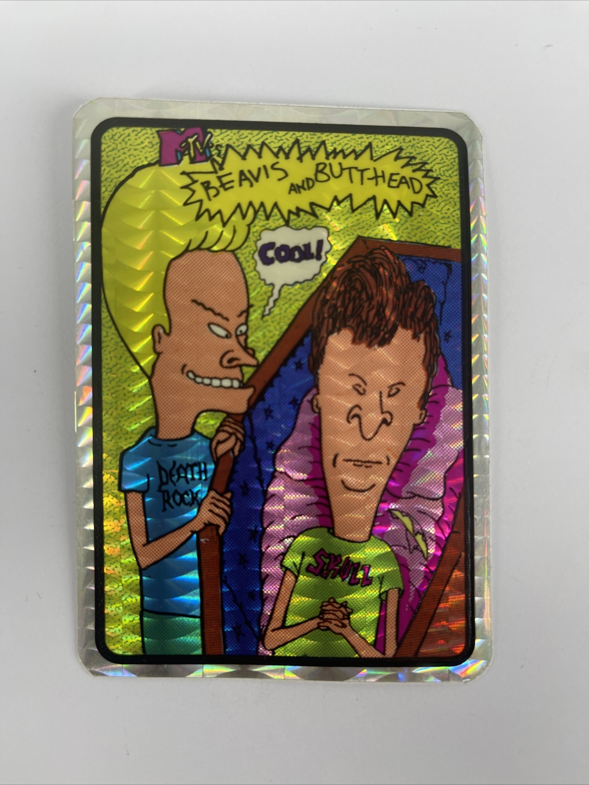 RARE Vintage Beavis and Butthead Cool Coffin Prism Vending Machine Sticker NOS RARE Vintage Beavis and Butthead Cool Coffin Prism Vending Machine Sticker NOS