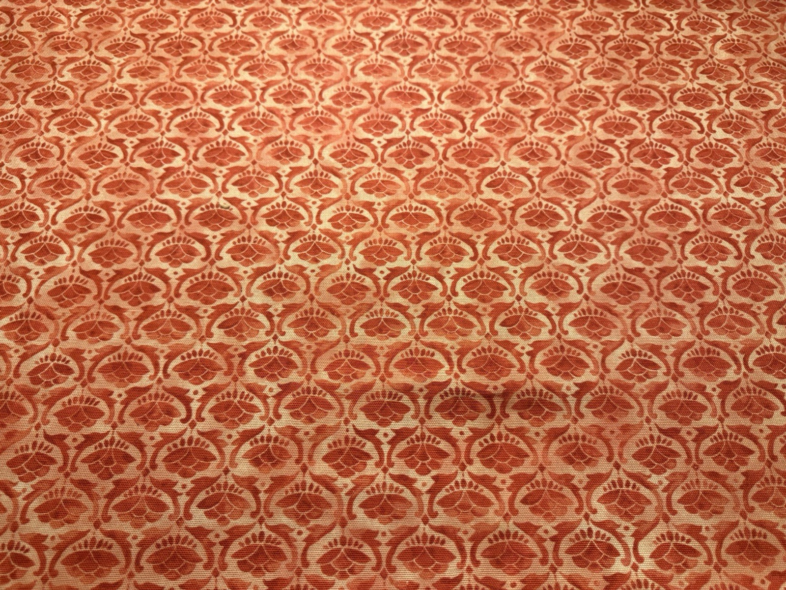 Vintage 1996 Scalamandre Medium Weight Cotton Printed Fabric Timur Red BTY