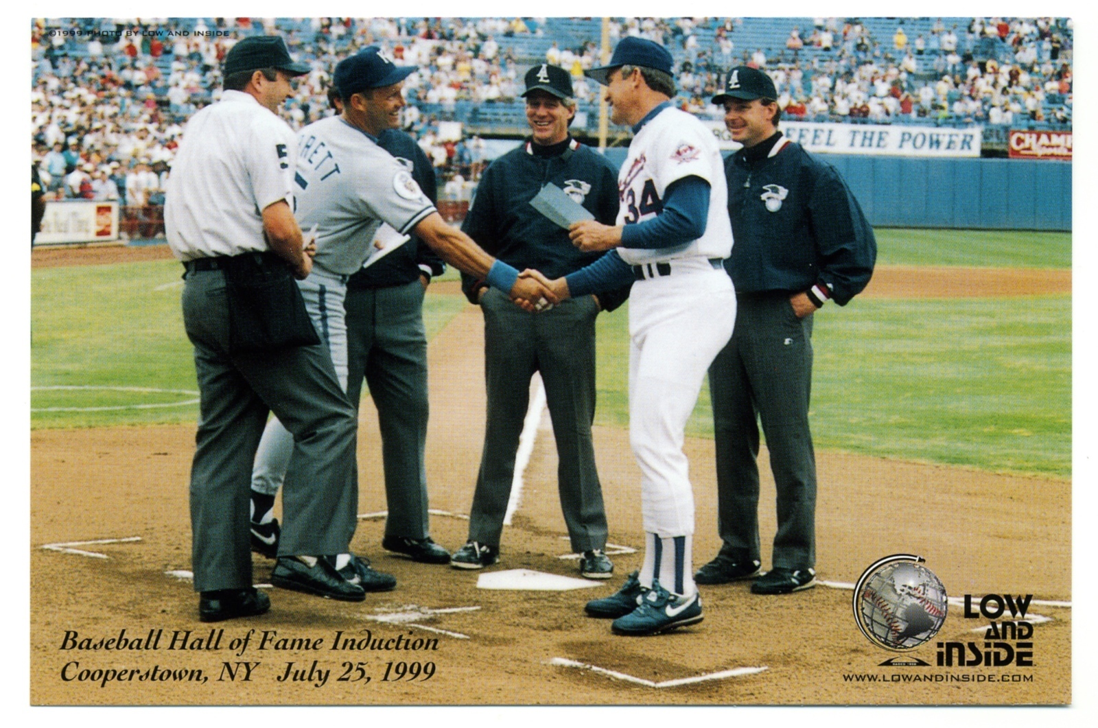NOLAN RYAN AND GEORGE BRETT FINAL MLB GAME 10/3/93 PREGAME LINEUP CARD EXCHANGE