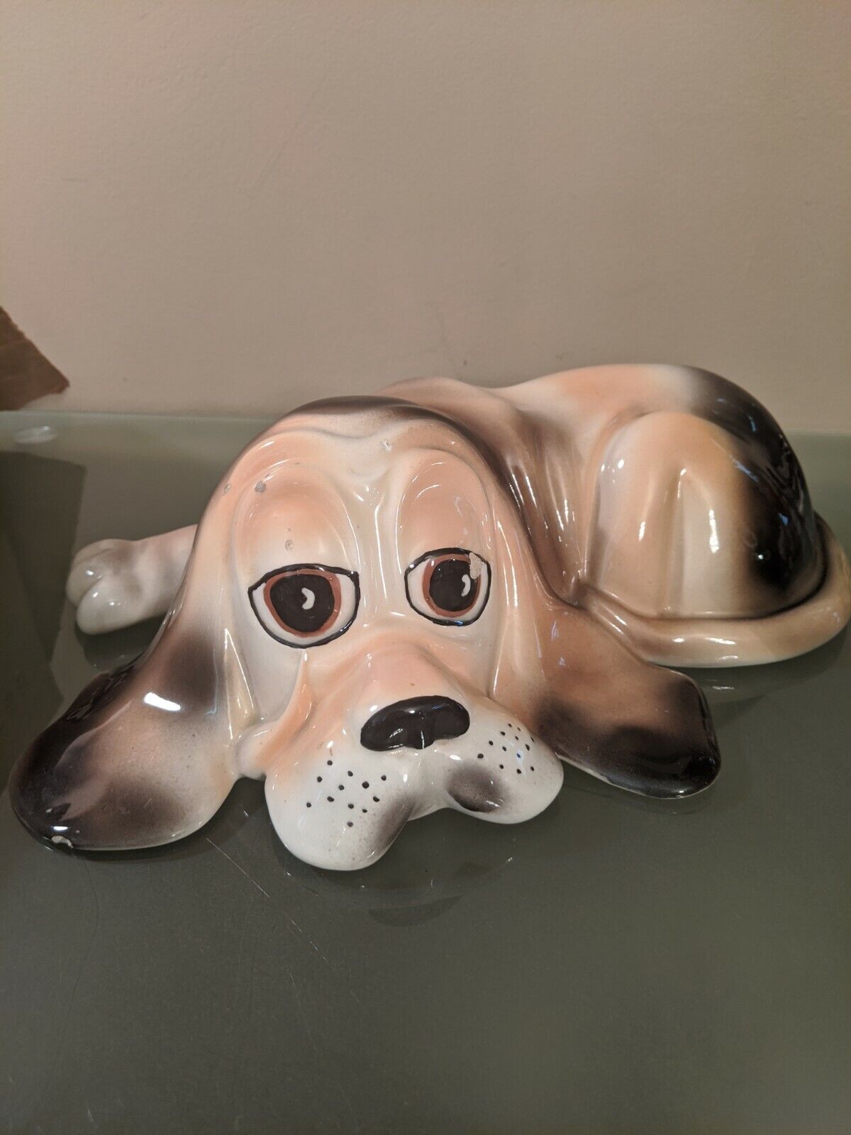 Vintage Sad Basset Hound Dog Planter/Figurine 15