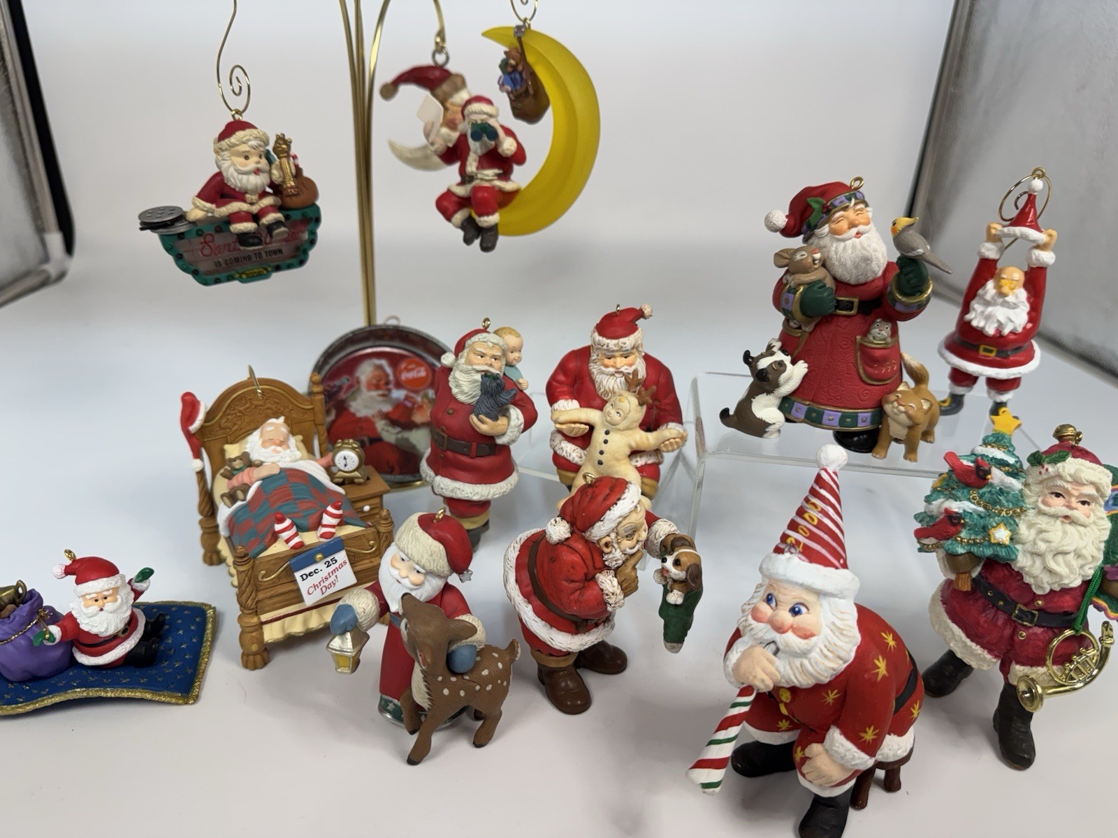 Santa Ornaments, 14 Great Santas  Mostly Enesco.