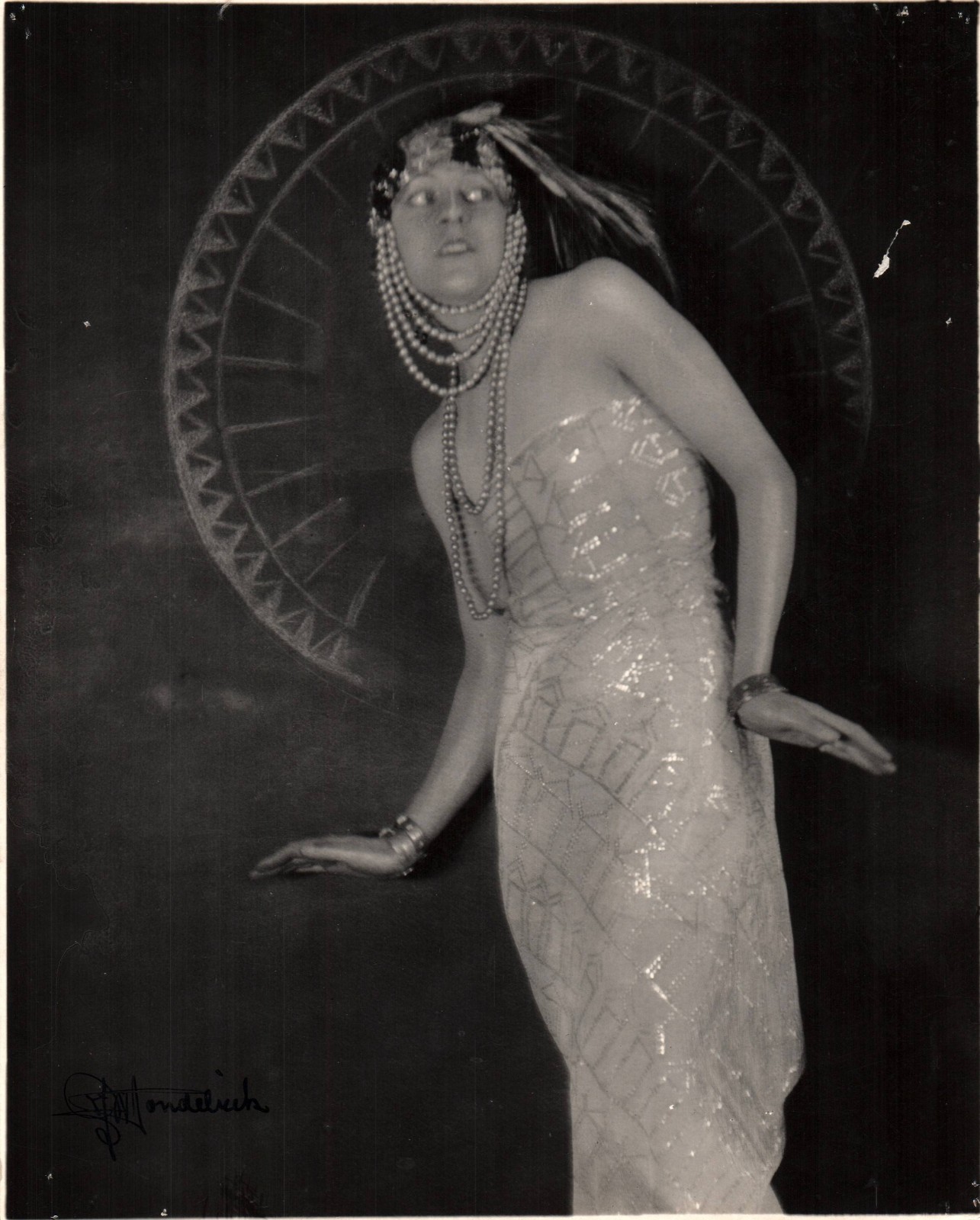 HOLLYWOOD JAZZ AGE VALDEO DE CALICHE CLEOPATRA PORTRAIT 1920s ORIG PHOTO MA47