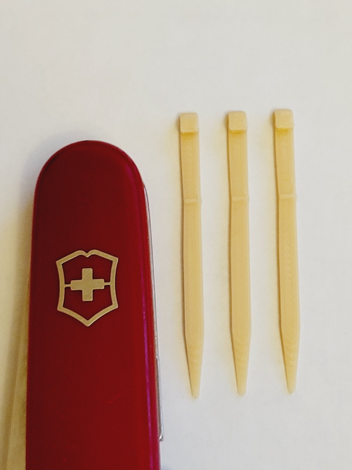 New 3 Pk Beige Small Toothpick for Victorinox Swiss Army Knife Replacement 45mm