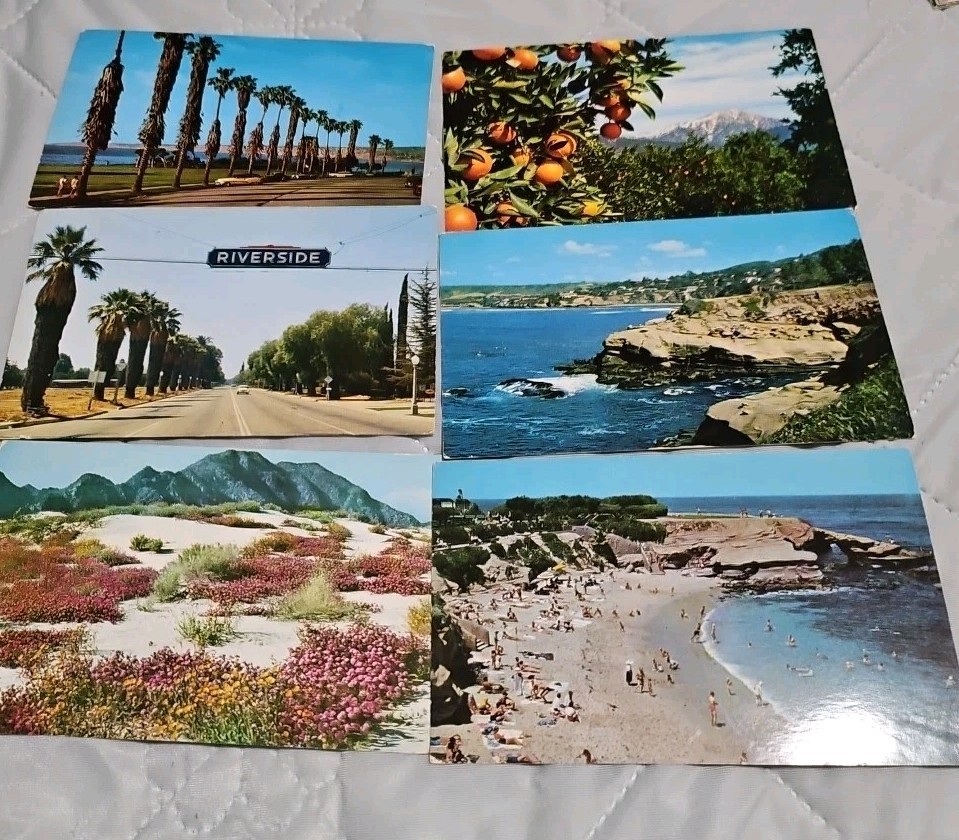 Unused Us Postage Cards Vintage Real Photo California Cards Lot