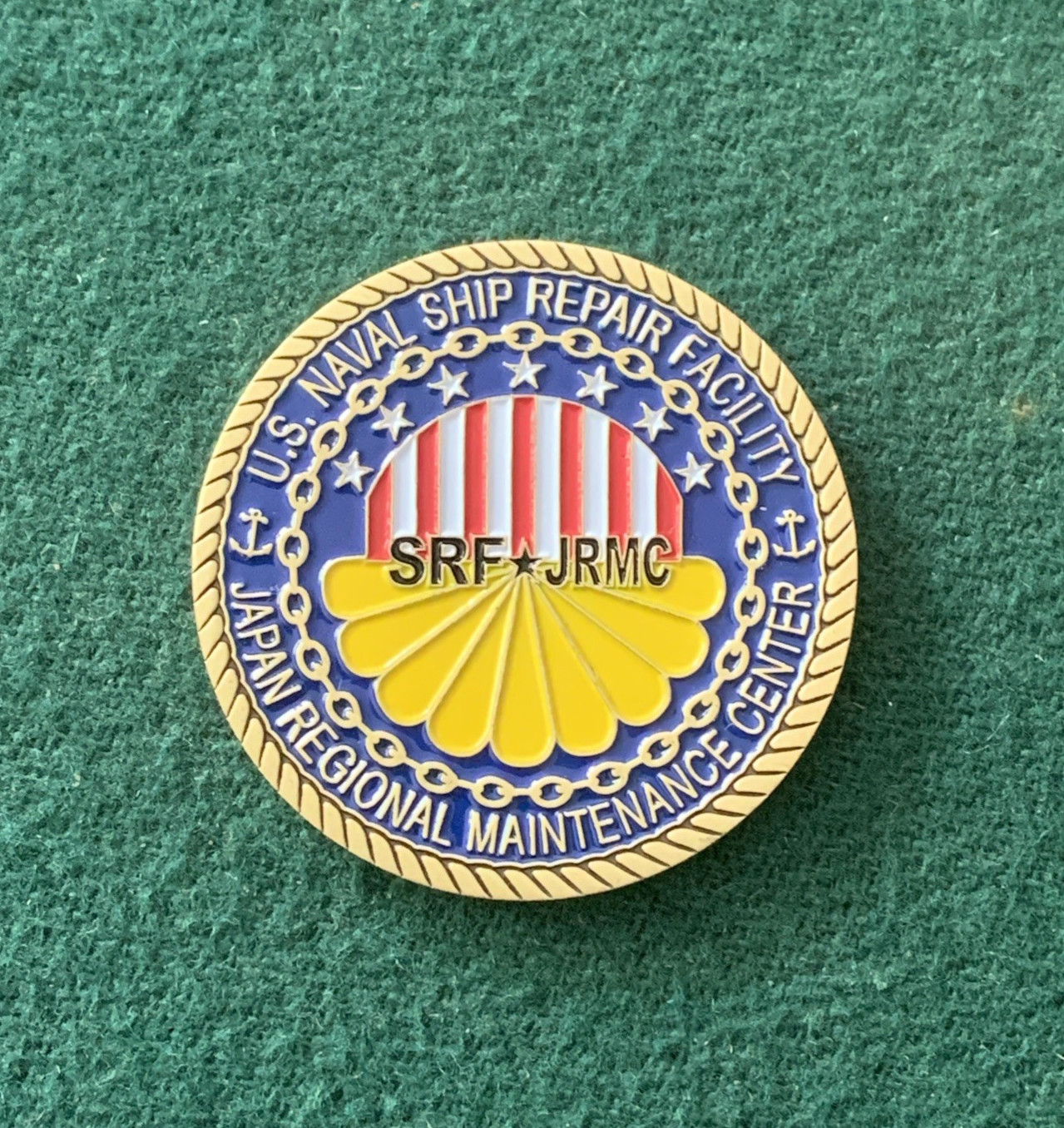 US Navy SRF-JRMC, Ship Repair Facility, Japan, Challenge Coin, USN