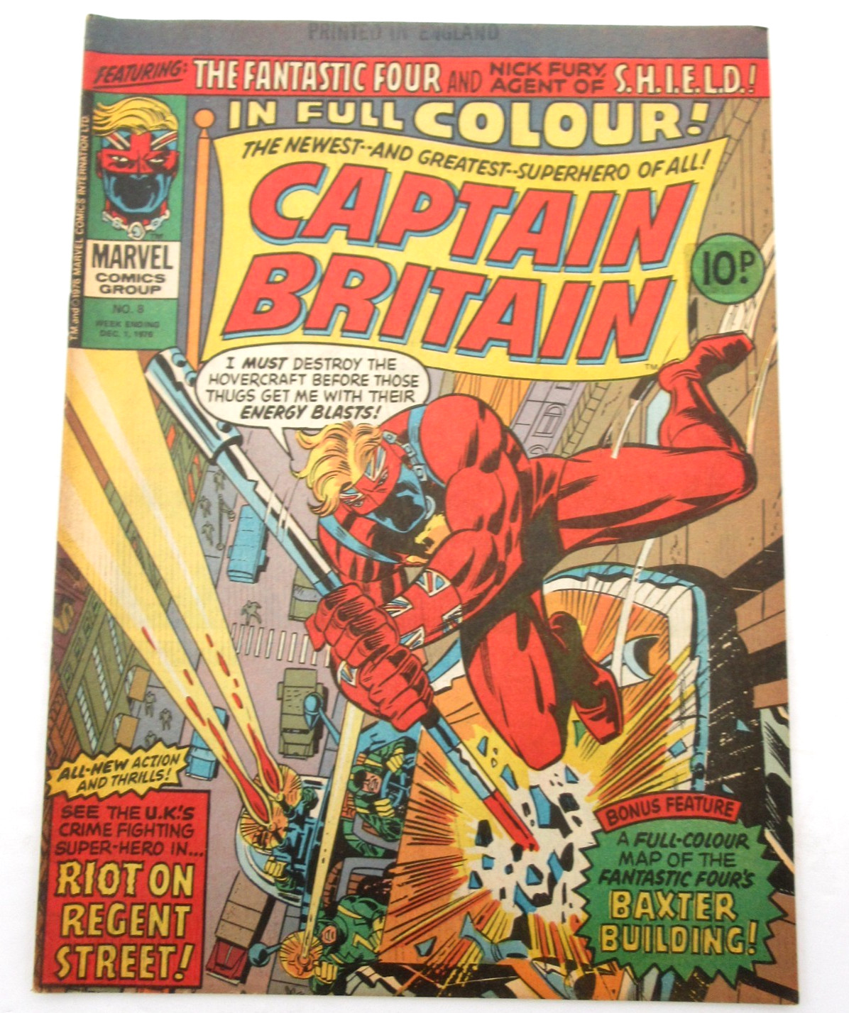 Marvel Comics Captain Britain No. 8 1st Appearance Psylocke Betsy Braddock 1976 Marvel Comics Captain Britain No. 8 1st Appearance Psylocke Betsy Braddock 1976