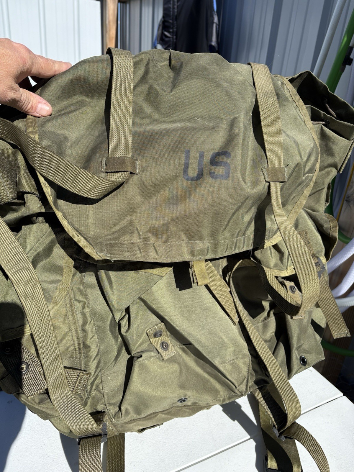 US Military Field Pack Combat Nylon LC-1 LARGE Rucksack Metal Frame & Straps US Military Field Pack Combat Nylon LC-1 LARGE Rucksack Metal Frame & Straps