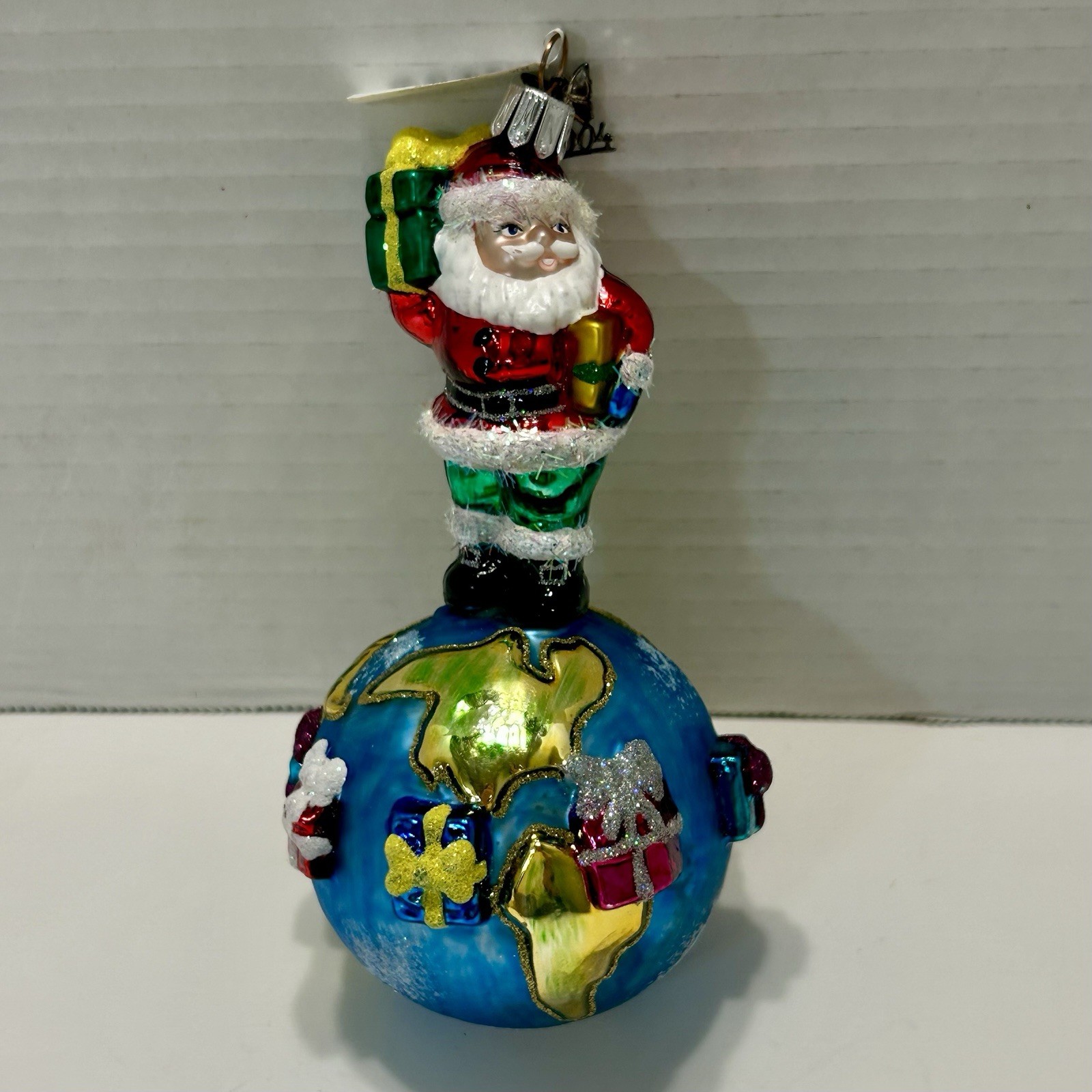 Vintage Neiman Marcus Christmas ornament Poland Santa Earth 2004 Butterfly NWT
