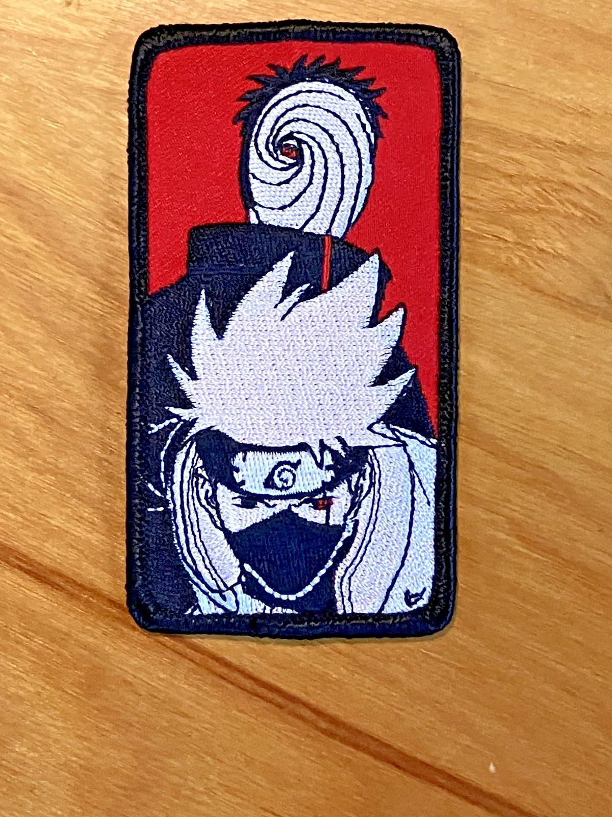 NARUTO Kakashi Obito Embroidered Iron-On Patch Hot Topic - UNUSED 